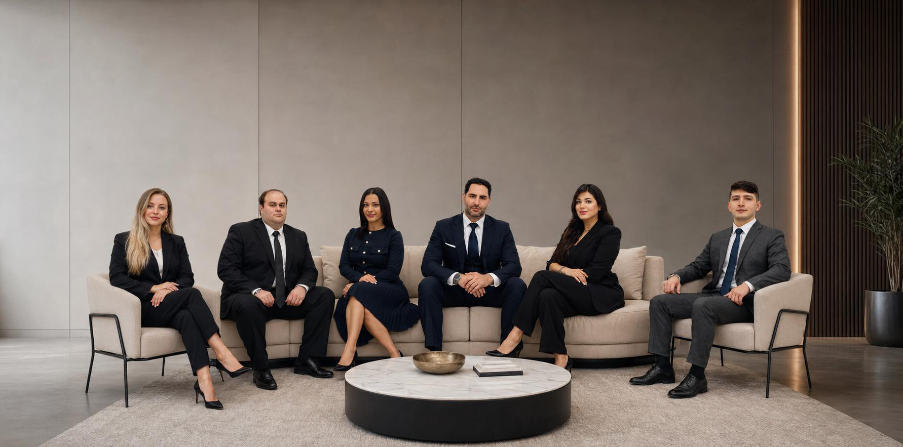 The Azimi Law team — Ben Azimi and colleagues, Toronto personal injury and immigration litigation lawyers